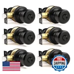 Brotima 6 Pack Black Passage Door Knobs Interior Closet Matte. Fixed Price $69.11.