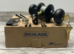 Schlage F80PLY716 Plymouth Storeroom Door Knob Set-aged Bronze-fast Ship. Fixed Price $49.99.