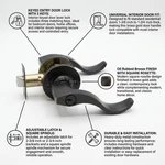 Bgw 83802ET-10B Lever Handle Entry Door / Exterior Lock Set With Keys. Fixed Price $17.99.