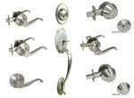 Satin Nickel Door Lever Locks Handle Passage Privacy Keyed Entry Brushed. Fixed Price $56.99.