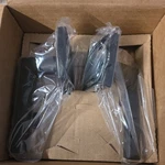 Emtek 5050HLOUS19 - Dummy Door Lever Set With Square Rose Flat Black. Fixed Price $45.00.