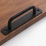 Pack 5 Inch 128 Mm Matte Black Cabinet Pulls With Base Plate Cupboard Alum.... Fixed Price $55.28.
