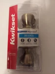 Kwikset Microban Bed And Bath Doorknob Antique Brass - 300T 5CP V1. Fixed Price $12.00.