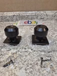 Pair Oil Rubbed Bronze Dummy Door Knobs Square Rosette Non Turning Interior. Fixed Price $9.70.