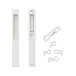 Brixwell Flush Mount Patio Door Handle Set With Cams Keeper White Finish. Fixed Price $13.77.