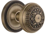 New! Nostalgic Warehouse Classic Rosette With Egg & Dart Round Door Knob Brass. Fixed Price $52.00.