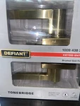 Defiant Tonebridge Brushed Gold Keyed Entry Door Handle With Square Rose. Fixed Price $20.00.