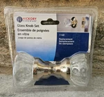 Glass Polished Brass Finish Door Knob Set Of 2 New Hickory Hardware #1140 Mcm. Fixed Price $17.50.