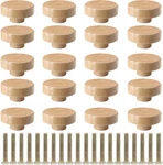 Litoexpe 20 Pieces Wood Knobs Flat Top Round Cabinet 1-1/2 Inch, Natural. Fixed Price $14.38.