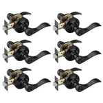Ncl 6 Pack Black Door Handle Interior, Wave Lever Knob With Lock, P.... Fixed Price $67.68.