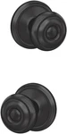 Schlage Georgian Non-turning Knob With Alden Trim, Matte Black FC172 622. Fixed Price $22.99.