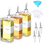 Reallnaive 3 Sets Olive Oil Dispenser Bottles For Kitchen With Nozzles Funnel La. Fixed Price $64.35.
