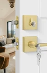 Goldenwarm Dummy Door Handles Brushed Brass Levers 3 Pack. Fixed Price $37.20.