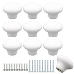 10PACK Ceramic Cabinet Knobs, 1.26INCH/32MM White Round Drawer Dresser P.... Fixed Price $16.71.