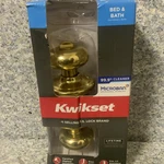 Kwikset Signature Series Polished Brass Bed & Bath Door Knob 97300-827 730J. Fixed Price $29.15.