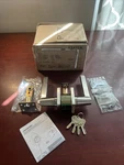 Emtek 5122HLOUS15RH Helios Keyed Entry Lever W/square Rose Satin Nickel *read. Fixed Price $169.99.