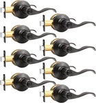 8 Pack Oil Rubbed Bronze Privacy Door Handles With Locks For Home Use. Fixed Price $149.99.