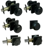 Matte Black Square Plate Door Locks Knobs Keyed Entry Privacy Passage Deadbolt. Fixed Price $71.70.