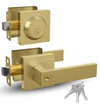 Mega Handles Entry Combo Set, Lever Door & Single Cylinder Deadbolt. Fixed Price $42.50.