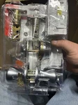 Kwikset Tylo Satin Chrome Entry Door Knob And Single Cylinder Deadbolt. Fixed Price $26.99.