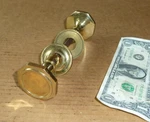Vintage Solid Brass Door Knobs With Back Plates,old House Hardware,home Tool. Fixed Price $18.00.