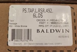 Baldwin Taper Passage Leverset W/ Rustic Square Rose - Left Handed PS.TAP.RSR492. Fixed Price $64.99.