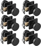 6 Pack Black Passage Door Knobs With Square Rosette For Hall & Closet Use. Fixed Price $117.99.