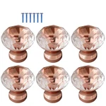 6PCS European Style Cabinet Knobs Zinc Alloy Glass Handles Drawer Cupboard Pu.... Fixed Price $23.48.