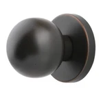 Emtek Orb Brass Modern Passage Door Knobset W/ Cf, Square Rosette C510ORUS10B. Fixed Price $45.00.