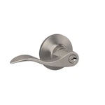 Lock Scout Wave Lever With Round Trim Keyed Entry Door 1, Satin Nickel. Fixed Price $35.99.