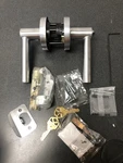 Kwikset 740MILRDT-26DS Milan Entry Door Lever, Round Rose, Smartkey, Satin Chrom. Fixed Price $80.99.