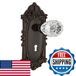 Nostalgic Warehouse Victorian Plate Keyhole Interior Crystal Door Knob. Fixed Price $75.14.