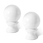 Pcs Dual Thread 1-1/2 Inch White Ball Knob Lamps Shade Finials .... Fixed Price $18.58.