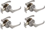 Set Of 4 Dynasty Hardware VAI-82-US15 Vail Lever Passage Satin Nickel Contractor. Fixed Price $82.00.