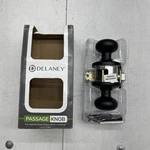 Delaney Passage Door Knob Aubryn Interior Hall Closet Matte Black Non Locking. Fixed Price $20.69.