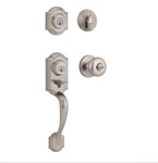 Kwikset 95530-018 Montara Single Cylinder Handleset With Juno Knob Silver. Fixed Price $84.15.