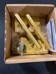 Emtek Dummy Set, Modern Rectangular Rosette, Helios Lever, Unlacquered Brass. Fixed Price $124.99.