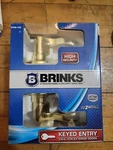 Brinks High Security Keyed Entry Door Lever Brass Finish Model 2706-105. Fixed Price $24.99.
