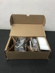 Baldwin PSTUBCFR190 Satin Black Door Lever Set With 5" Rose From Reserve Collect. Fixed Price $82.99.