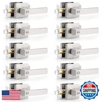 Probrico Square Satin Nickel Bedroom And Bathroom Privacy Door Levers Lockset. Fixed Price $232.74.