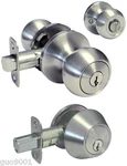 Entrance Keyed Entry Satin Nickel Round Knobs Deadbolt Combo Door Locks. Fixed Price $30.99.