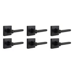 Defiant Tonebridge Matte Black Bed/bath Privacy Door Handle Square ROSE(6-PIECE). Fixed Price $72.95.