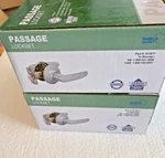 Of Two-shield Security Passage Lever Lockset Satin Chrome Finish Grade 3. Fixed Price $19.95.