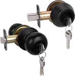 Hosom Entry Door Knob And Single Cylinder Deadbolt Set, With Lock. Fixed Price $31.97.