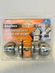 American Dream Door Knob Hardware Keyed Entry Nickel Finish With 3 Keys. Fixed Price $8.99.