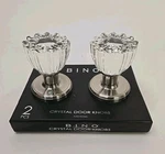 Bino 2 Ribbed Crystal Door Knobs Chrome Nickel-nib. Fixed Price $22.99.