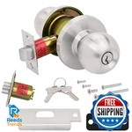 NUK3Y Bella Grade 2 Commercial Duty Cylindrical Knob Lockset Ul Rated (satin Sta. Fixed Price $77.11.
