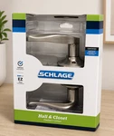 Schlage Sacramento Satin Nickel Passage Hall/closet Door Lever F10 619. Fixed Price $47.99.