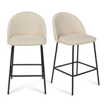 Pack Beige Mid-century Upholstered Bar Stools For Home Kitchen 25''. Fixed Price $69.99.