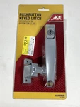 Ace 5414784, Pushbutton Keyed Latch, 1-3/4" Hole Spacing, Aluminum. Fixed Price $14.50.